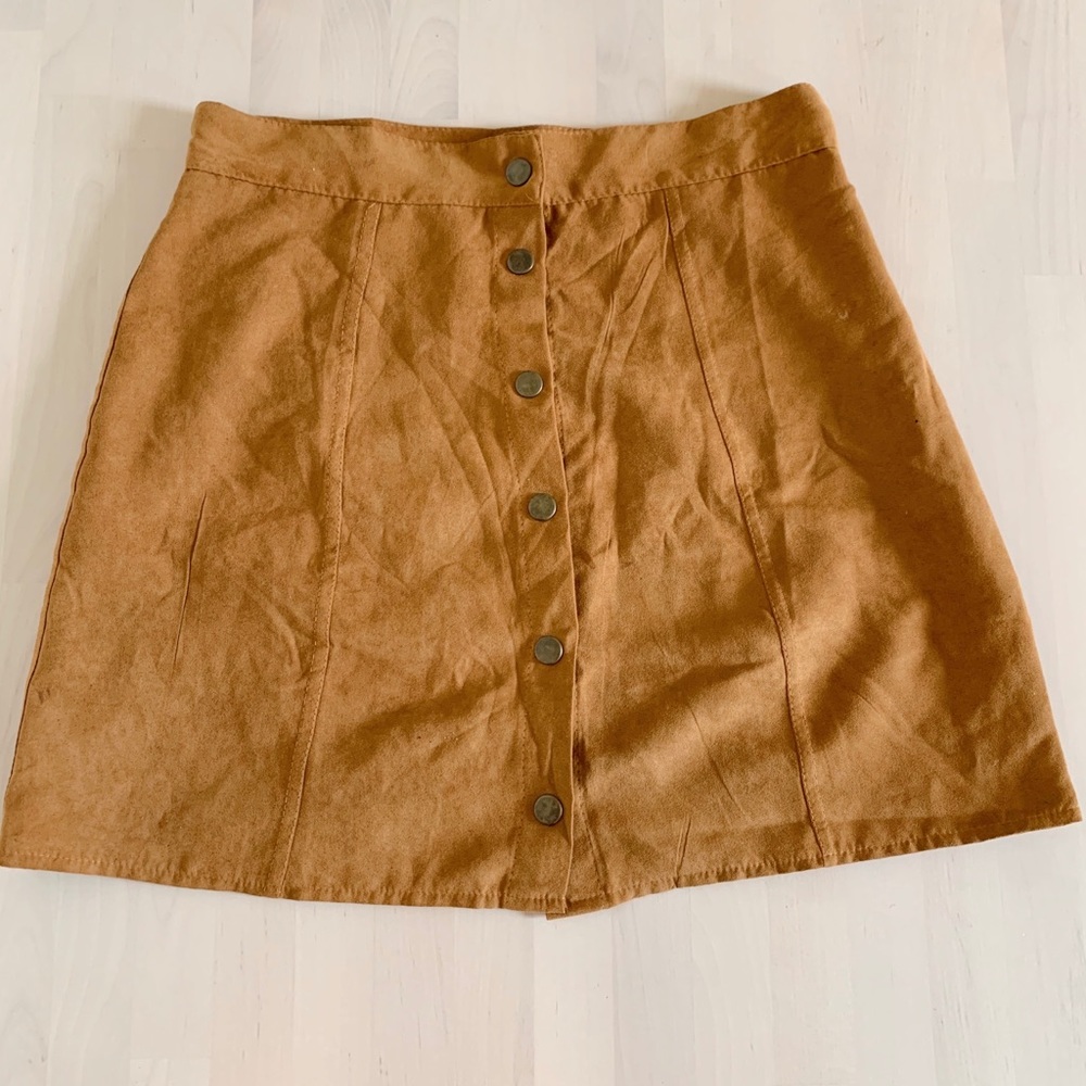 Button down mini skirt